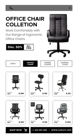 Office Chair Sales Promotion Instagram Story