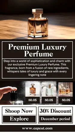 Beauty and Personal Care Instagram story template design, luxury premium perfume for product promoti