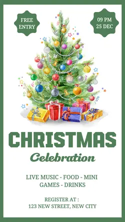 Christmas Celebration Invitation Instagram Story