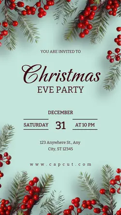 Chirstmas Eve Party Invitation Instagram Story