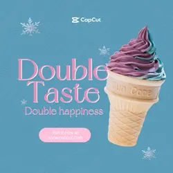 Ice Cream Instagram Post Snowy Cold