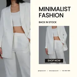 Minimalist Fashion Back In Stock Instagram Post