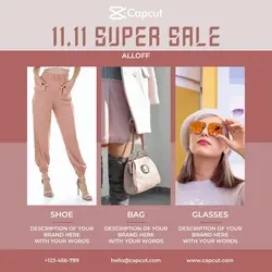 11.11 Super Sale promotion Instagram Post
