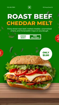 Food Sandwich Promotion Instagram Story