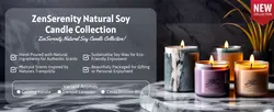 E-Commerce Household ZenSerenity Natural Soy Candle Collection Detail Page