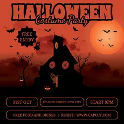 Halloween Costume Party Invitation Instagram Post