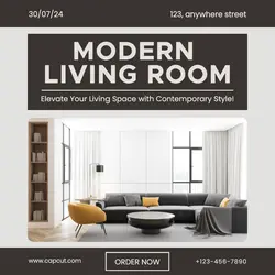 modern living room furniture instagram post