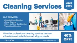 Business Cleaning Services Promotion Minimalist