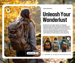 Fashion Backpack Product Display Facebook Post