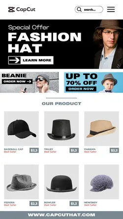 Fashion Hat Promotion Page