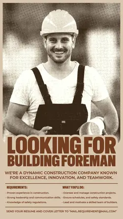 Looking for Building Foreman Promotion Instagram Story