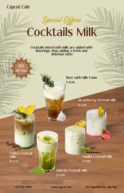 Food Cocktail Milk Product Display Instagram Story
