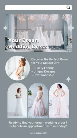 Fashion Wedding Dress Woman Product DIsplay