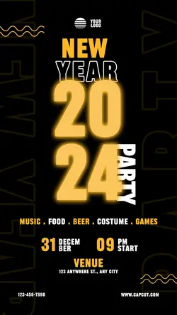 New Year Party Invitation for Story