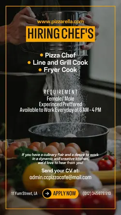 Business Chef Recruitment Instagram Story