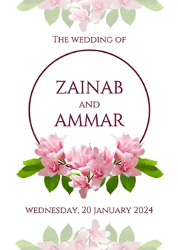 Non-Marketing Wedding Invitation
