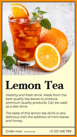 Lemon Tea Drink Promotion Instagram Story