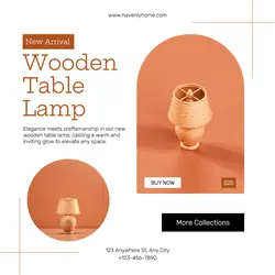 Household Table Lamp Promo Instagram Post