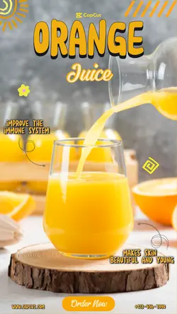 Orange Juice Product Display Instagram Story