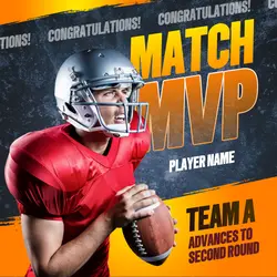 American football Sports - Match MVP