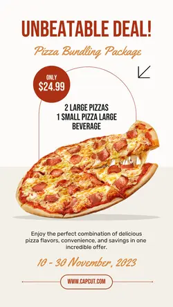 Food & Beverages Pizza Bundling Sale 