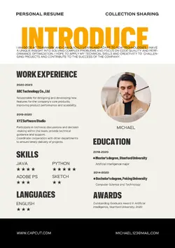 Personal resume recruit display simple （cc web)