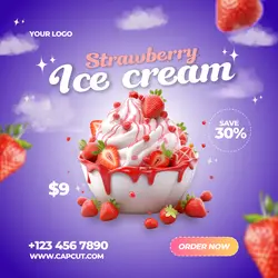 Food - Strawberry Ice Cream