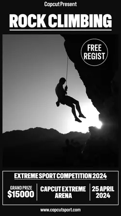 Sport Rock Climbing Competition Instagram Story