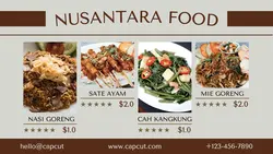 Food Menu Nusantara Twitter Advertising Post