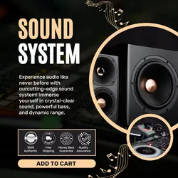 E-commerce Electronics Sound System Hero Image Black