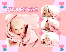 Non-Marketing Photo Collage My Baby Girl Pink Theme