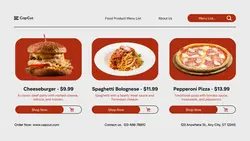 Food Product Menu List Twitter Post