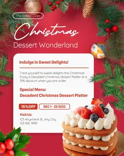 Christmas Day Promotion Food Instagram Portrait