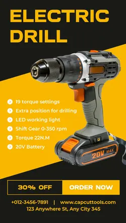 Electric Drill Promotion Instagram Story