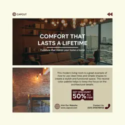household and furniture promotion instagram post