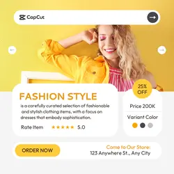 Yellow Fashion Style Instagram Post