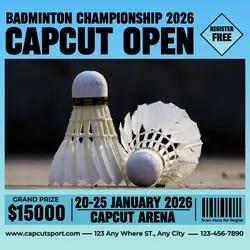 Sport Badminton Championship Instagram Post