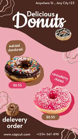 food delicious donut instagram story