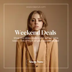 Fashion Weekend Sale Minimalist Instagram Post