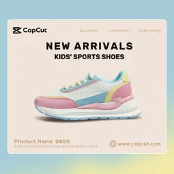 Shoes colorful children's sneakers show minimalist