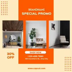 Yellow Orange Minimalist Furniture Instagram Post