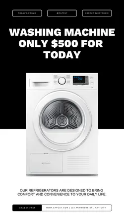 White Minimalist Electronic Promotion Instagram Story