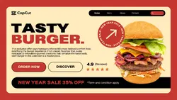 Tasty Burger New Year Sale Promotion Website