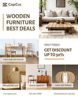 Wooden Furniture Promotion Instagram Post