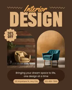 Interior Design Sale for Instagram Post