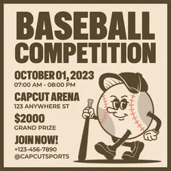 Baseball Competition Promotion Instagram Post