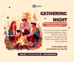 Event Activity gathering night Facebook Post