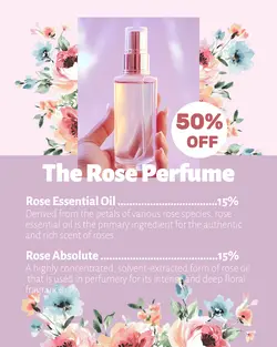 Beauty Rose Perfume Display