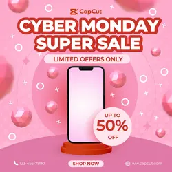 Pink Cyber Monday Template