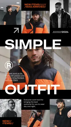 7 Multi-product Image + Men's Clothes Black